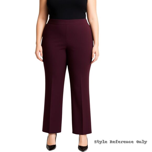 LAFAYETTE 148 Women Mensware Wool Dress Pant Size 16 Straight Leg Red Purple EUC - Picture 2 of 16